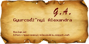Gyurcsányi Alexandra névjegykártya
